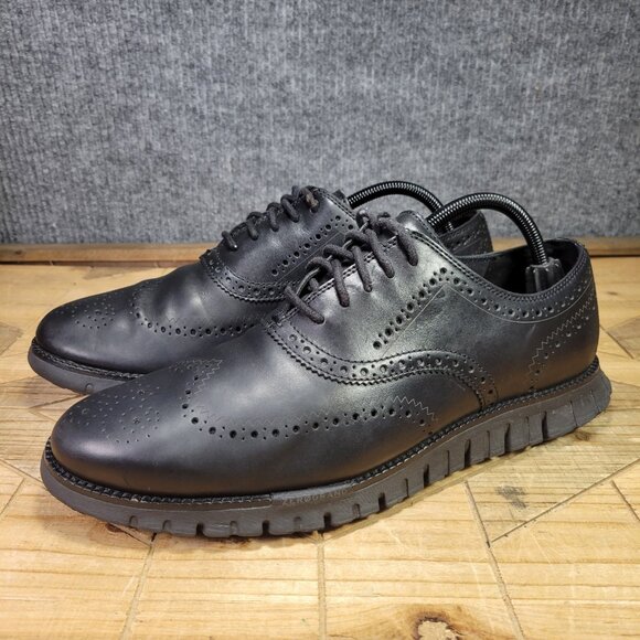 Cole Haan ZERØGRAND Men's 11 Remastered Wingtip Oxfords Style C39601 Black - Picture 2 of 12
